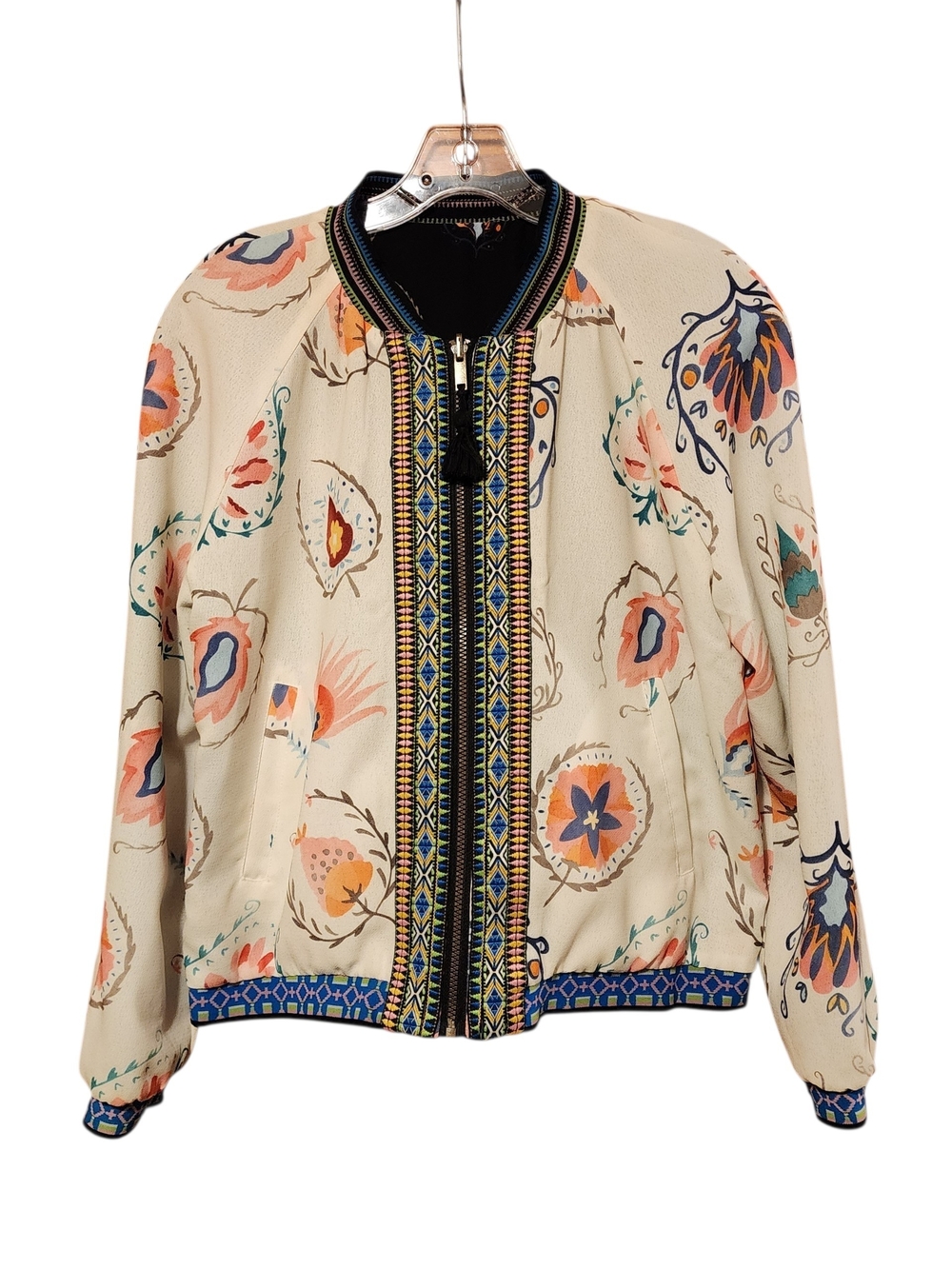 Desigual My Way Reversible Floral Bomber Jacket - Size 42